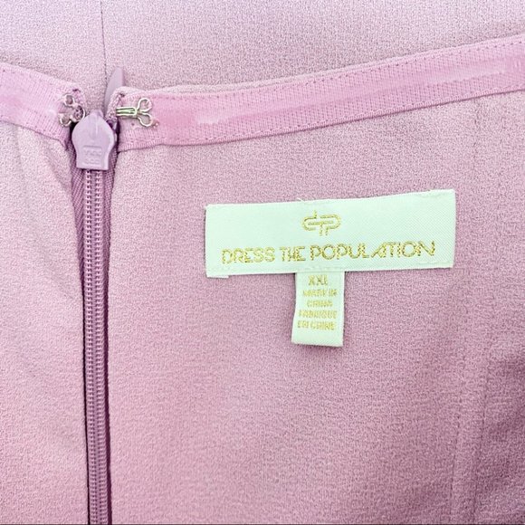 DRESS THE POPULATION Bailey Dress Lavender - Picture 13 of 16